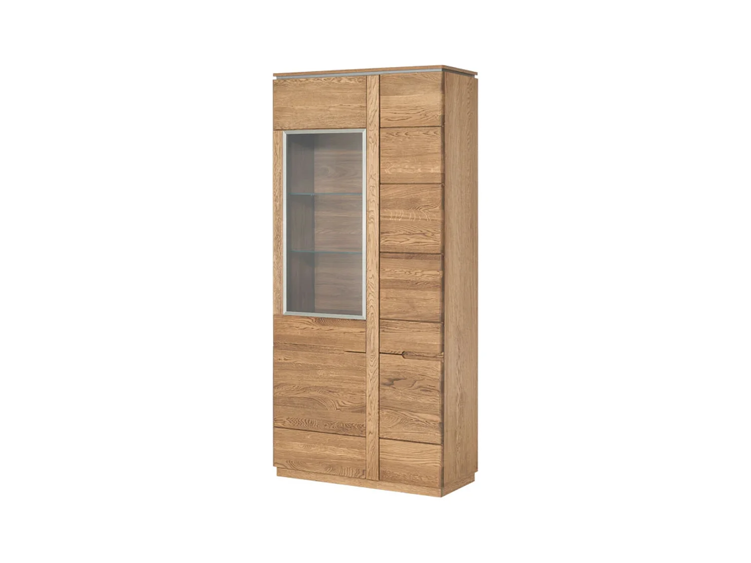 Vitrine en bois de chêne rustique Manky 90cm