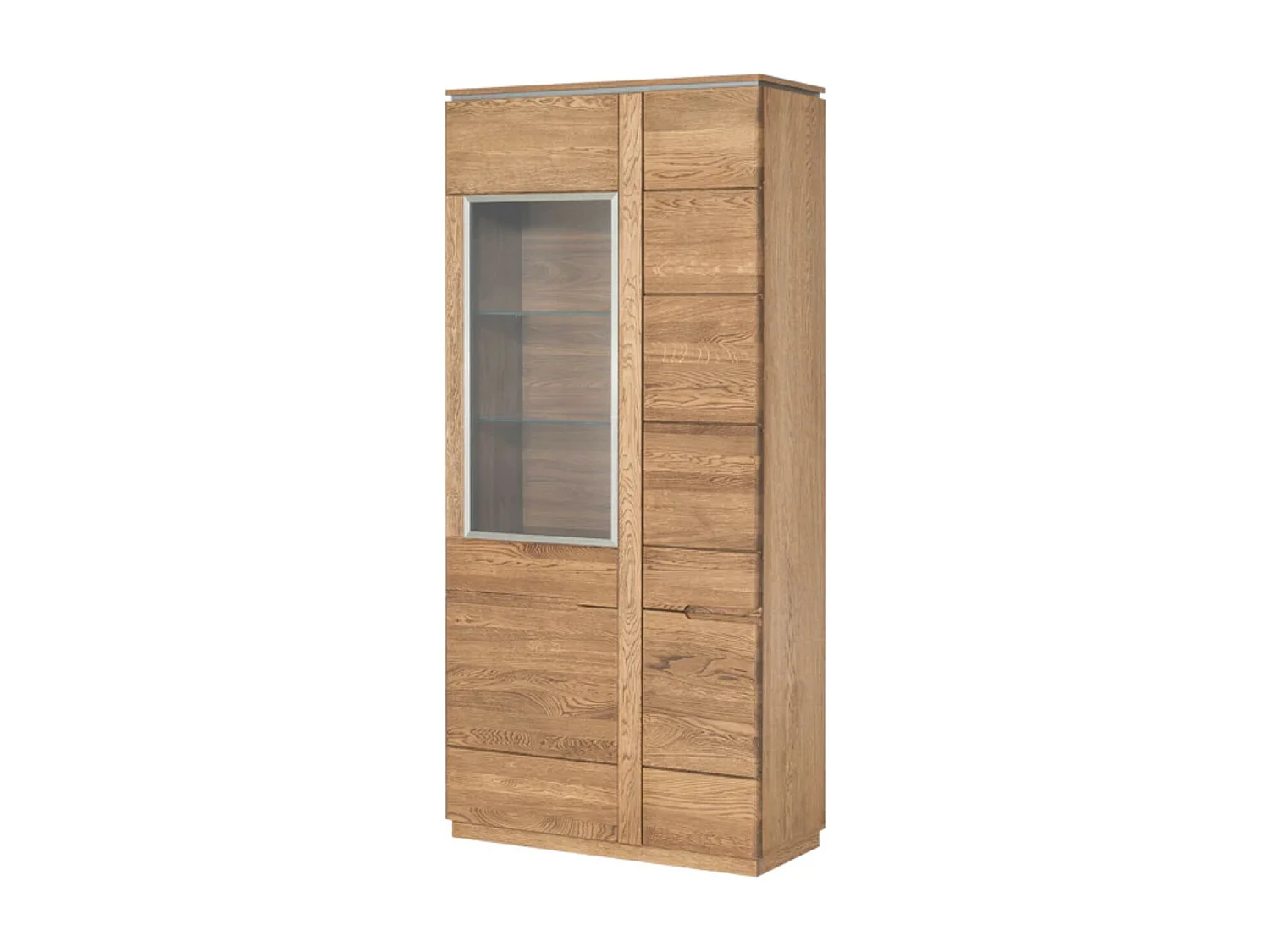 Vitrine en bois de chêne rustique Manky 90cm