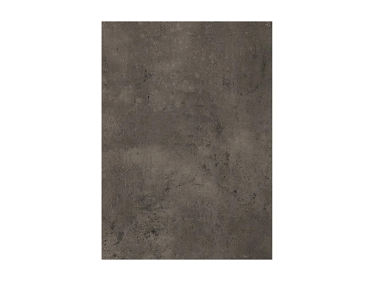 Vitrine lumineuse 2 portes 2 tiroirs chêne et béton foncé Korm