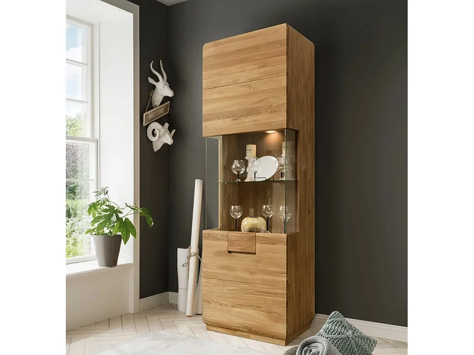 Armoire en bois massif de chêne miel Divina 60cm