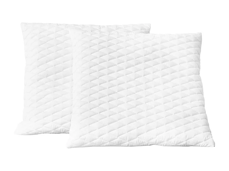 2x Oreillers 80x80x14 Mousse à mémoire de forme