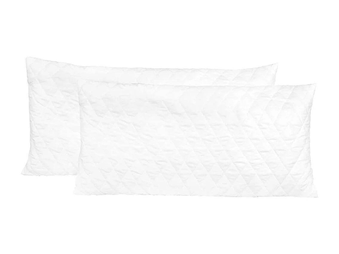 2x Oreillers 80x40x14 Mousse à mémoire de forme