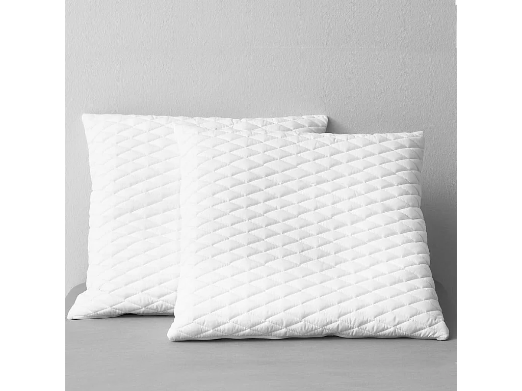 2x Oreillers 70x60x14 Mousse à mémoire de forme