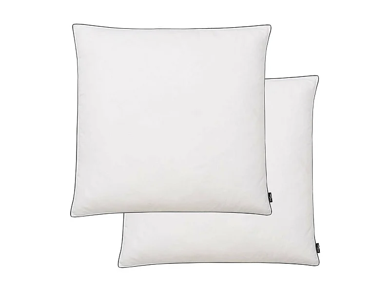 Oreiller 2 pcs Remplissage de duvet léger 80x80 Blanc