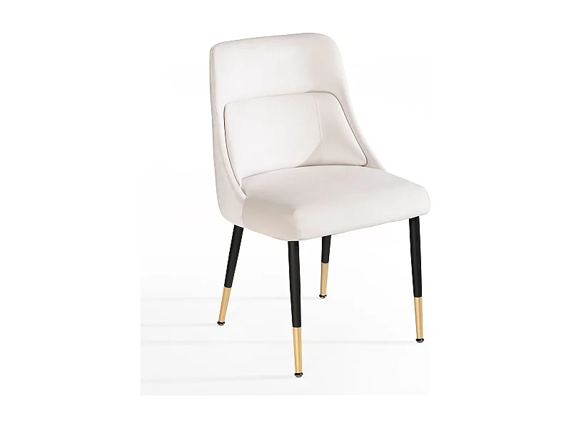 Chaise de salle à manger Velours Design Chaises de Cuisine Tissu Moderne