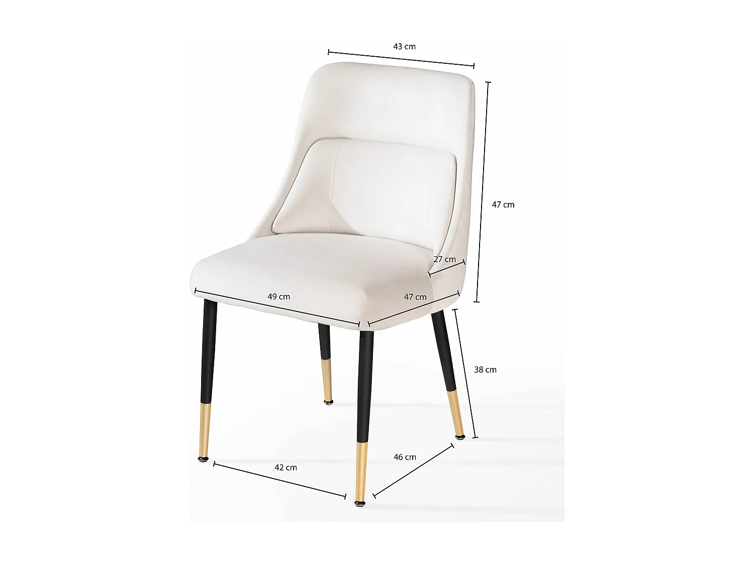 Chaise de salle à manger Velours Design Chaises de Cuisine Tissu Moderne