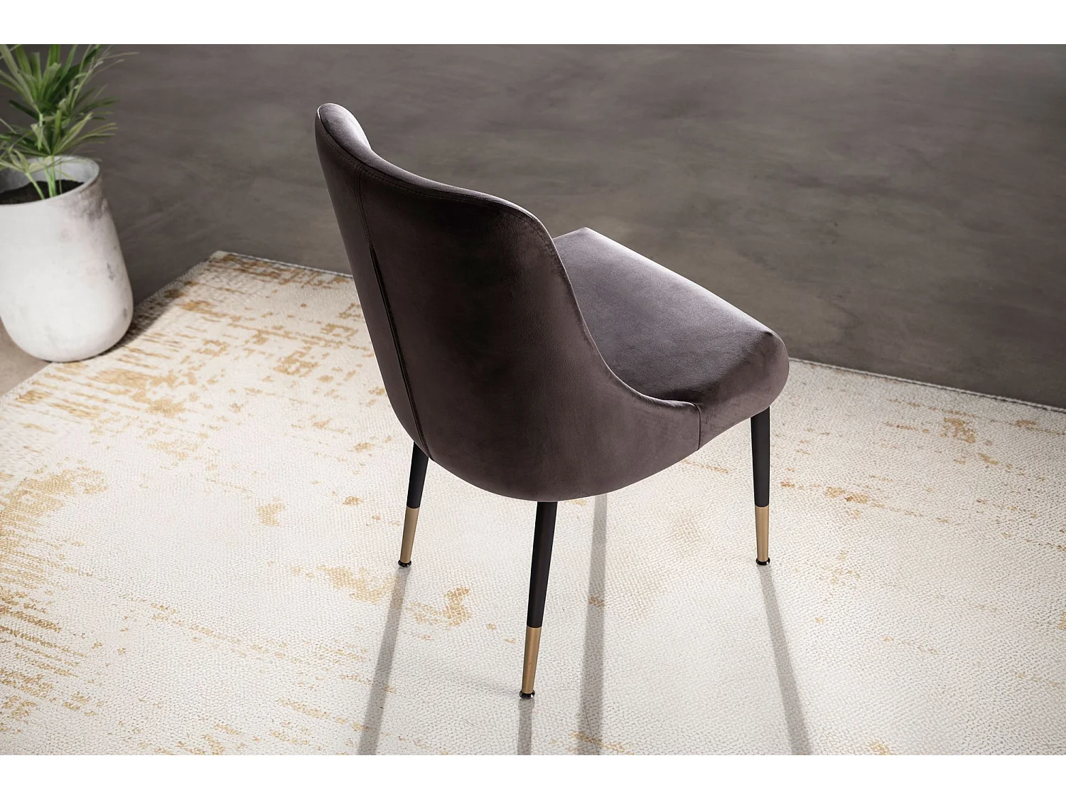 Chaise de salle à manger Velours Design Chaises de Cuisine Tissu Moderne