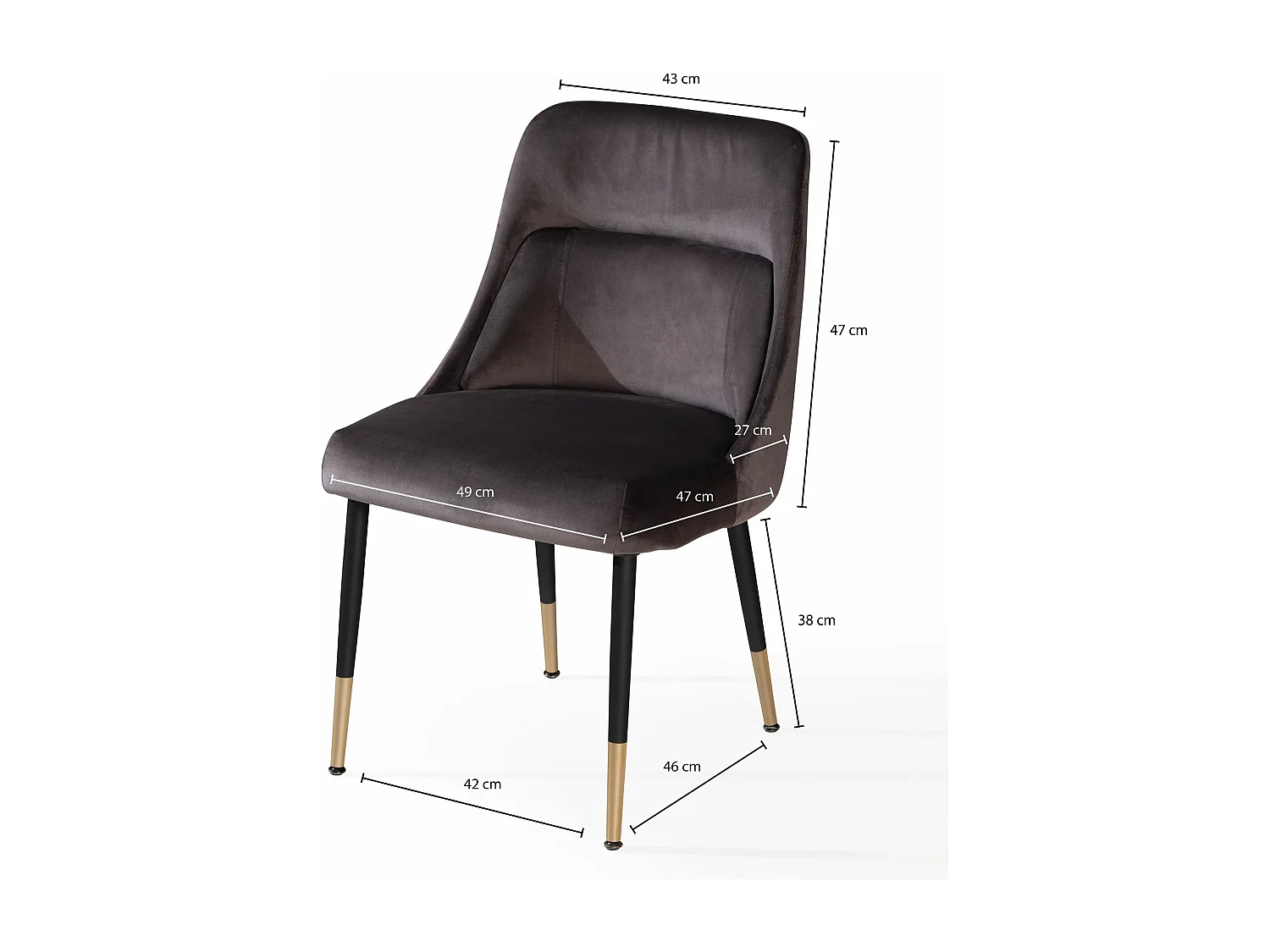 Chaise de salle à manger Velours Design Chaises de Cuisine Tissu Moderne