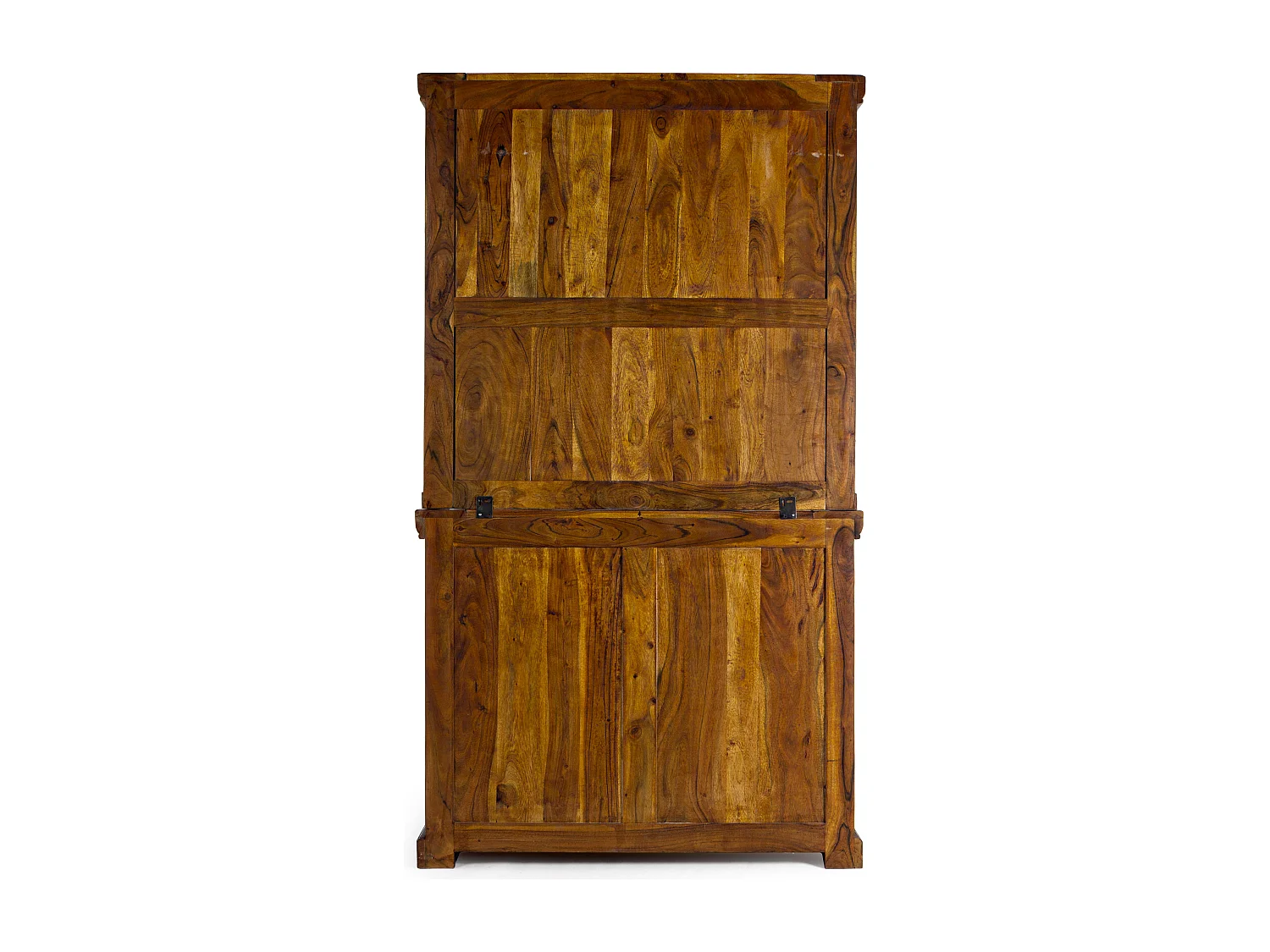 Vaisselier 5 tiroirs 2 portes en bois d'acacia massif finition rustique marron Kastela 107cm
