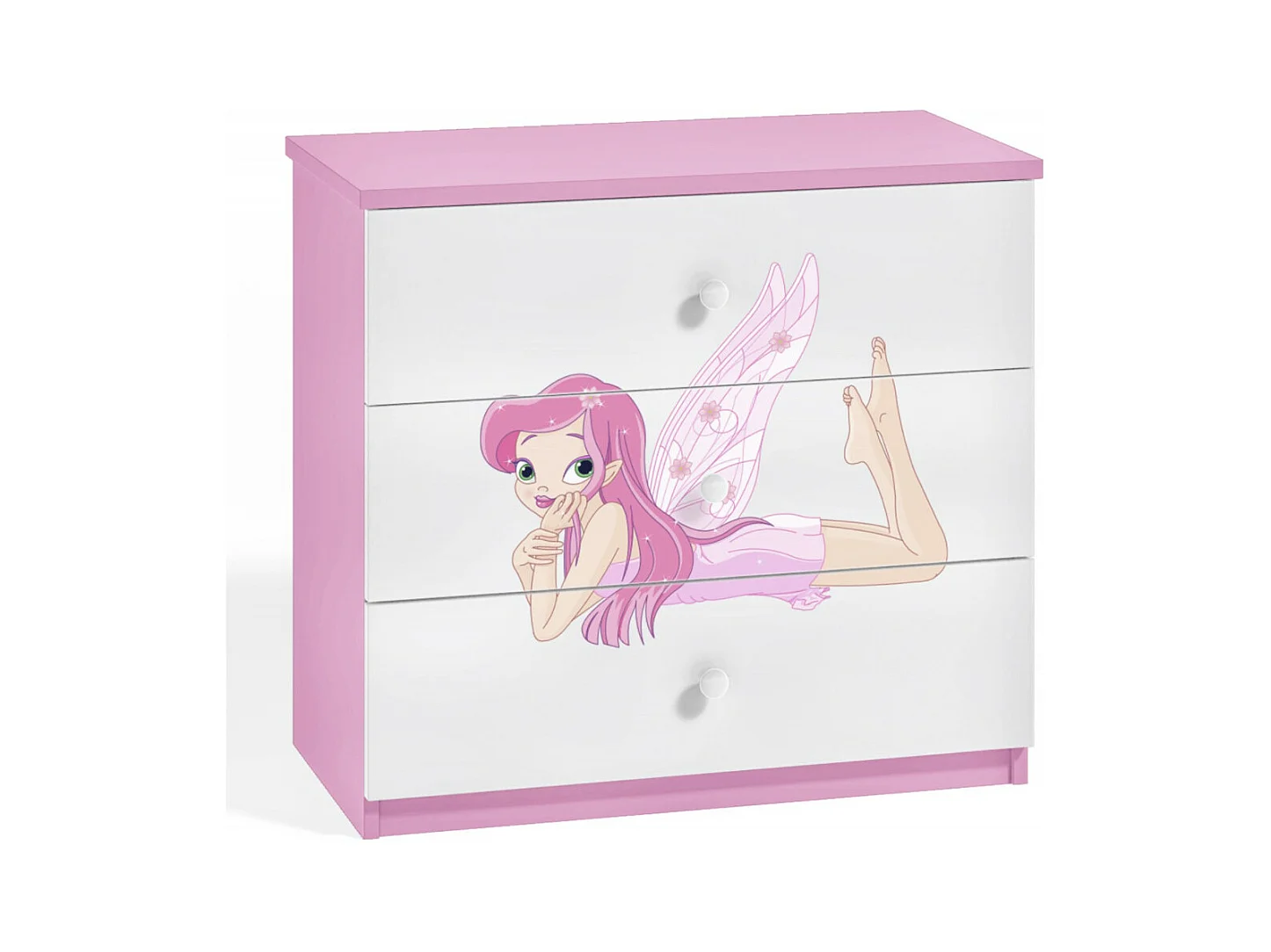 Commode enfant rose petite fée 80cm