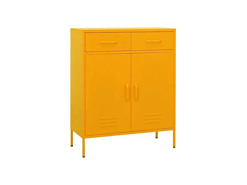 Armoire de rangement Jaune moutarde 80x35x101,5 Acier