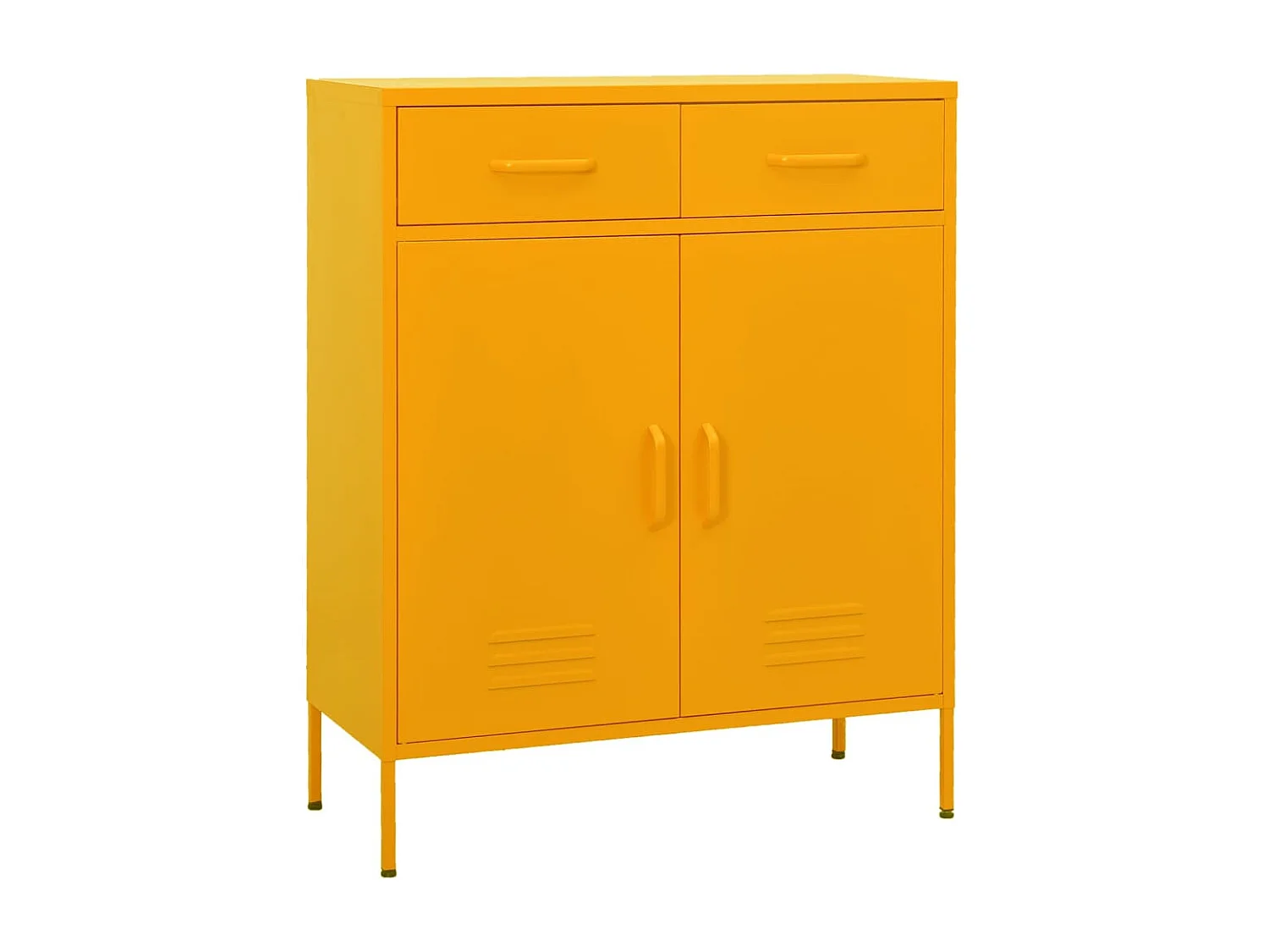 Armoire de rangement Jaune moutarde 80x35x101,5 Acier