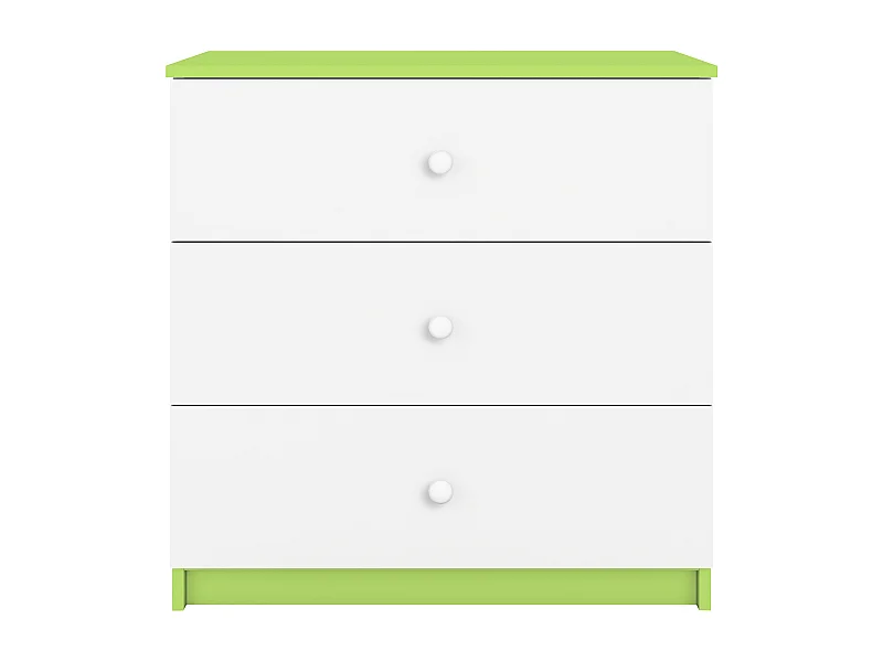 Commode enfant verte et blanche Drimy 80cm