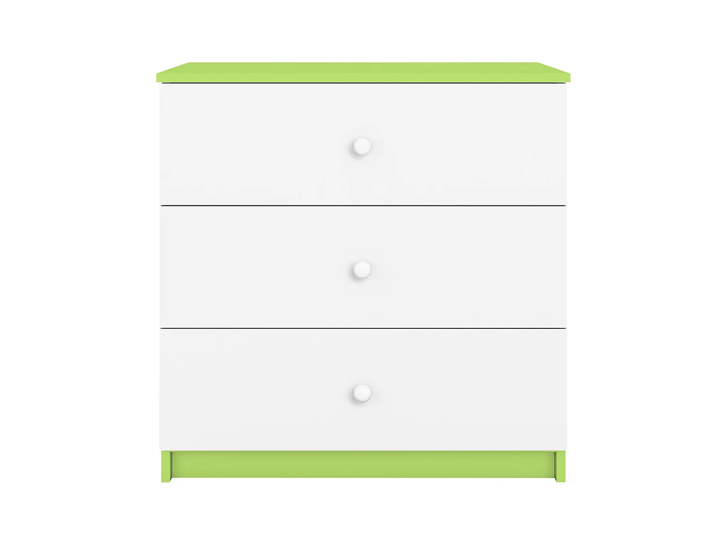 Commode enfant verte et blanche Drimy 80cm