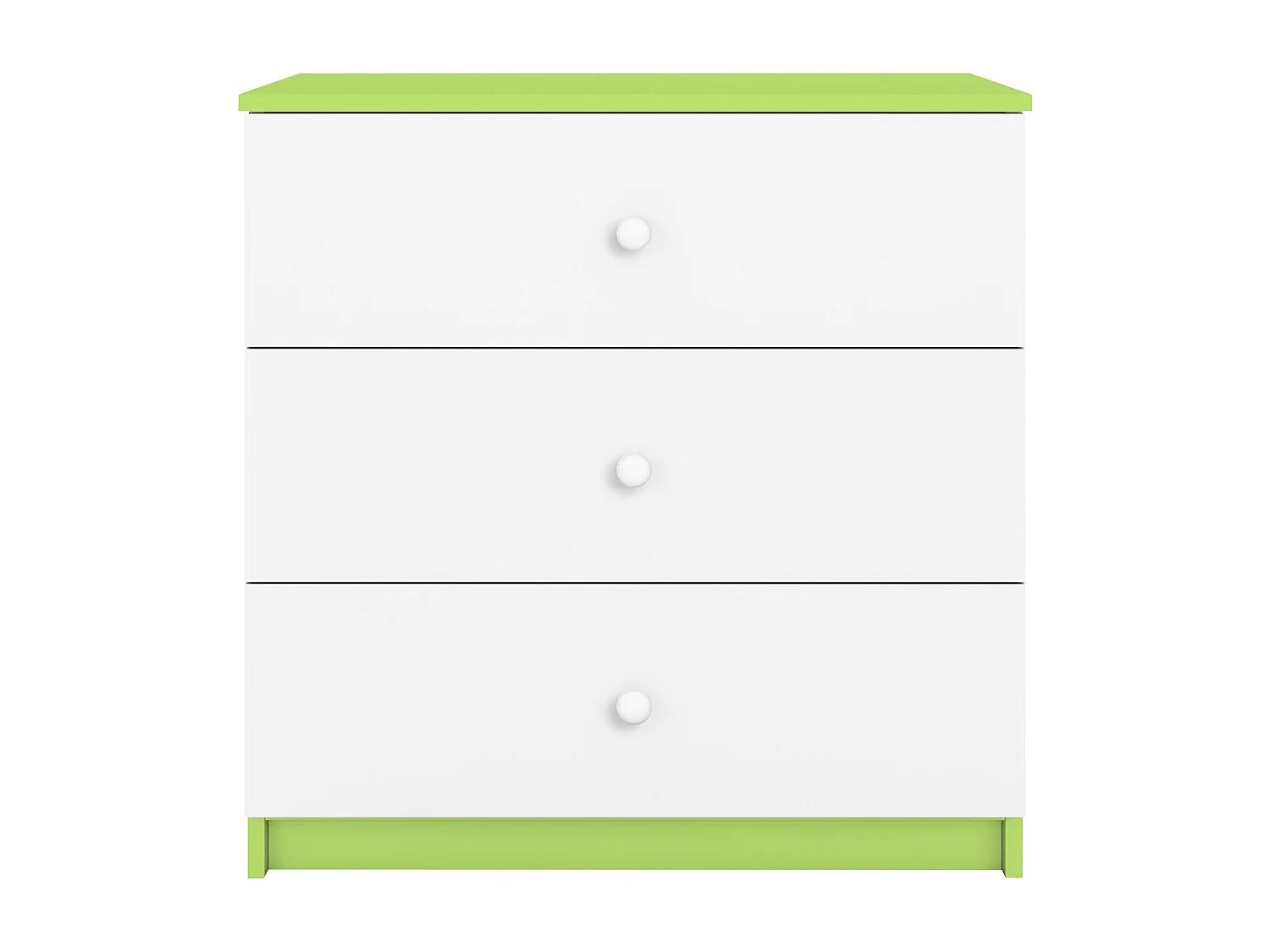 Commode enfant verte et blanche Drimy 80cm