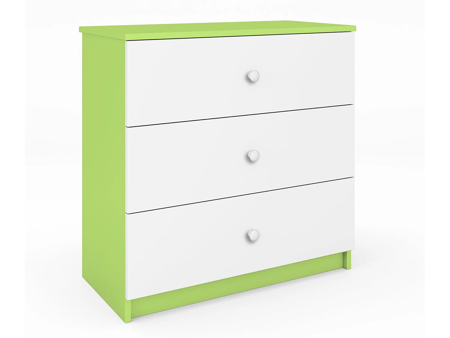 Commode enfant verte et blanche Drimy 80cm