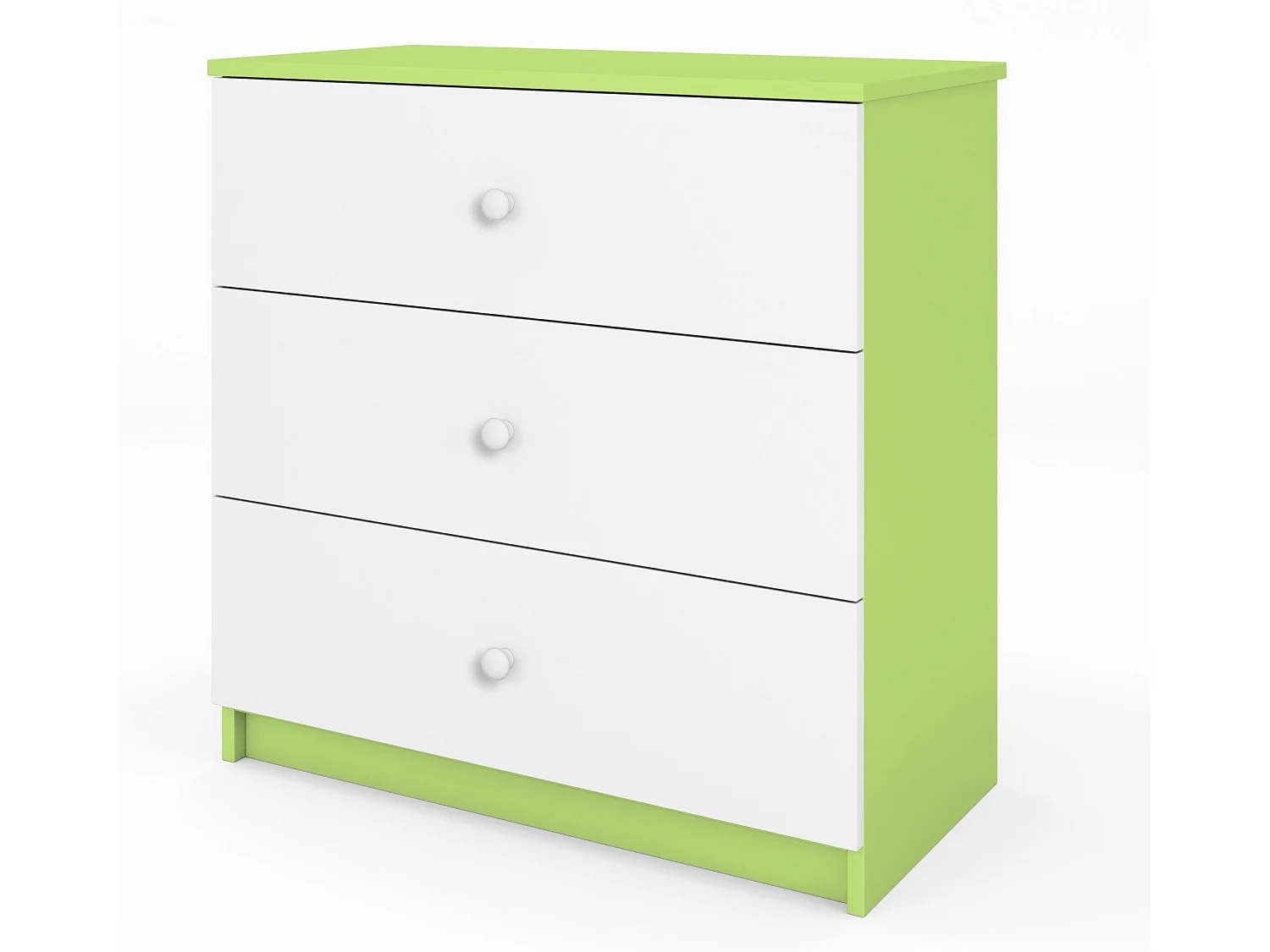 Commode enfant verte et blanche Drimy 80cm