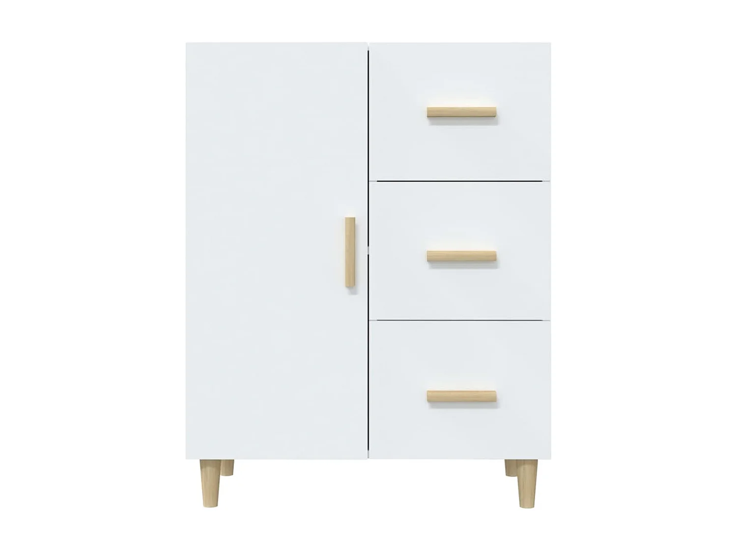 Commode Blanc 69,5x34x90 Bois d'ingénierie Vilo