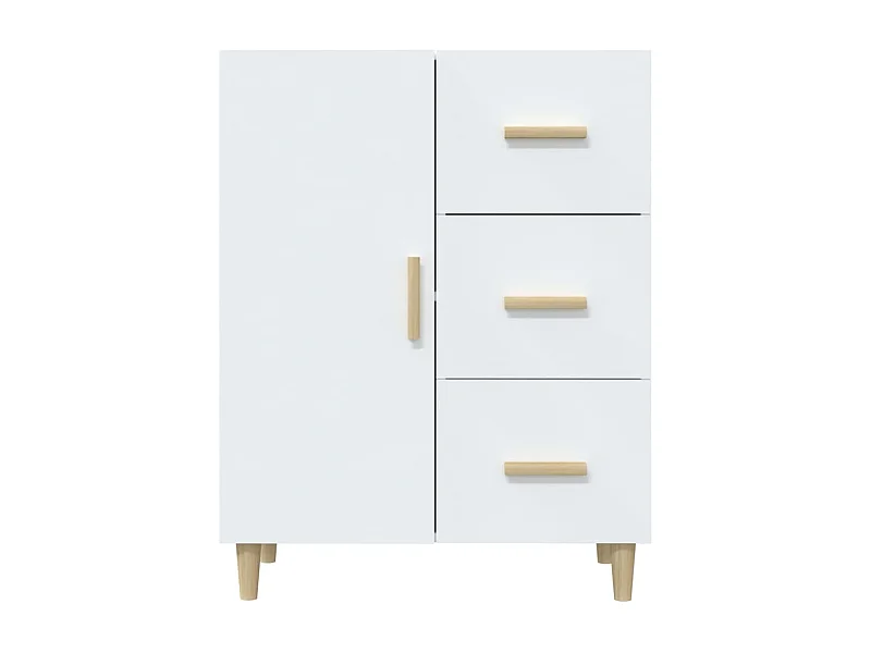Commode Blanc 69,5x34x90 Bois d'ingénierie Vilo