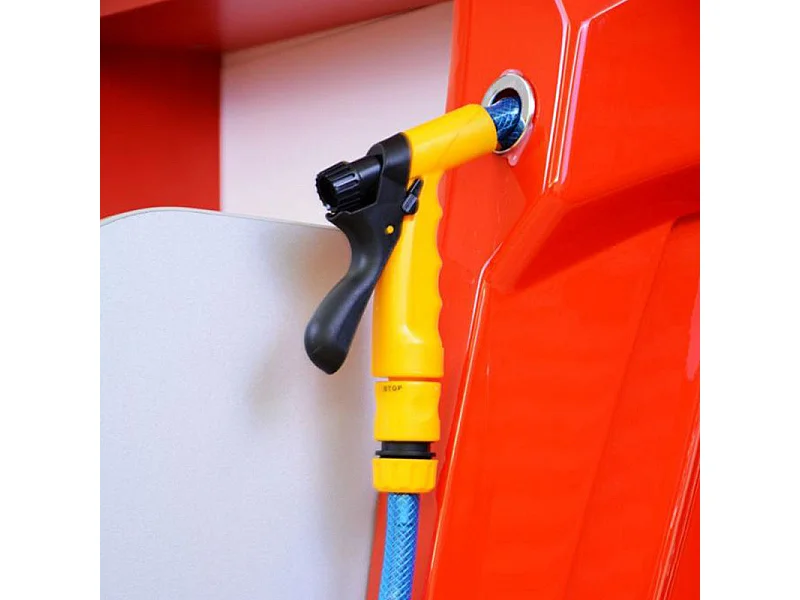 Commode enfant 4 tiroirs rouge Pompe à essence