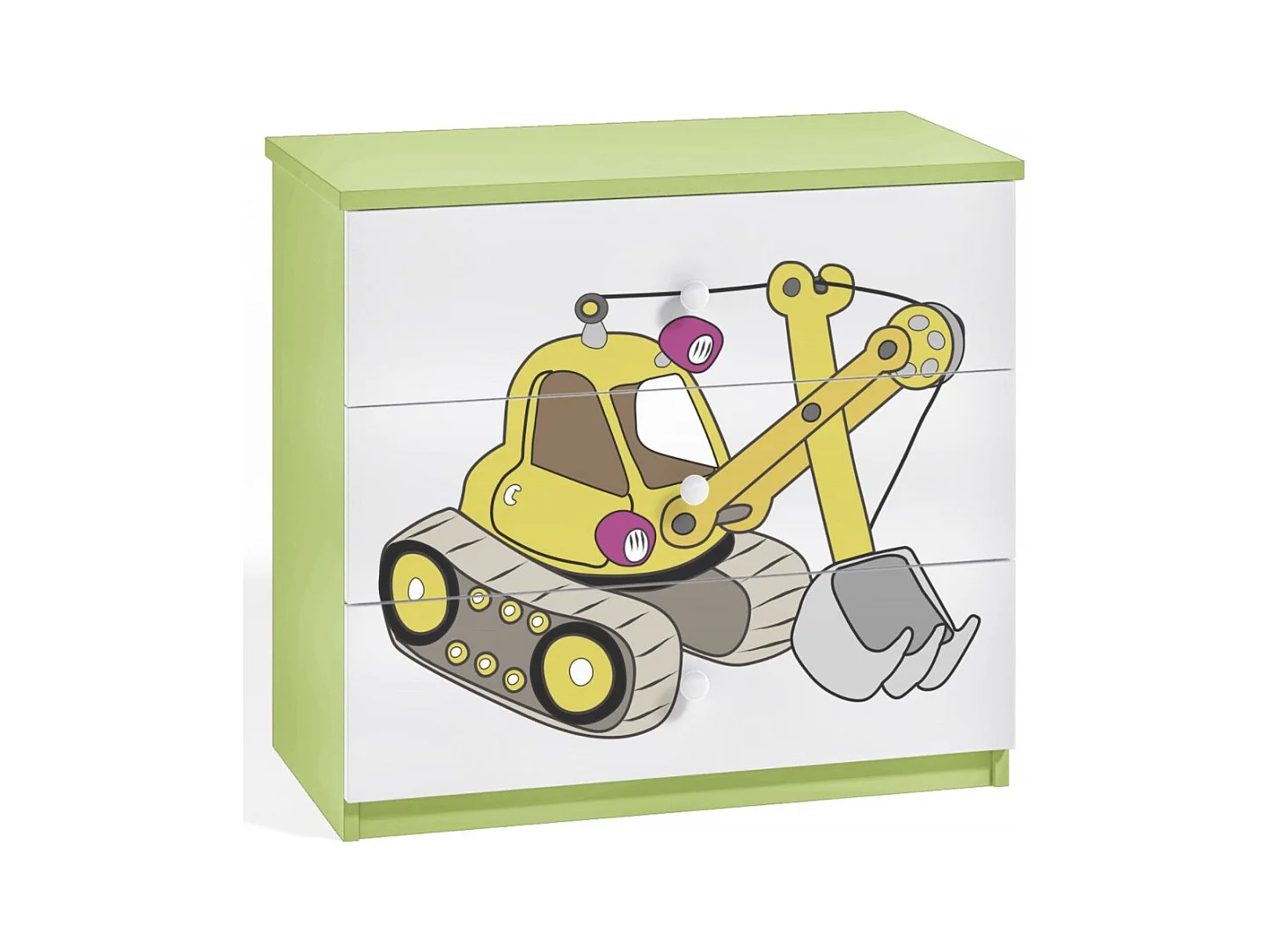 Commode enfant verte version grue 80cm