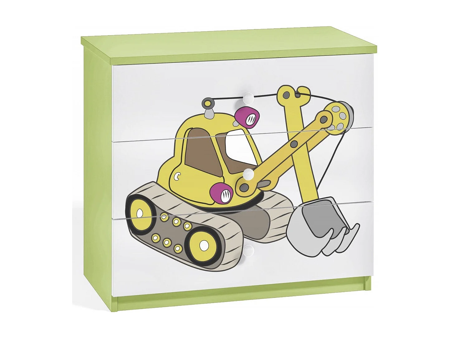 Commode enfant verte version grue 80cm