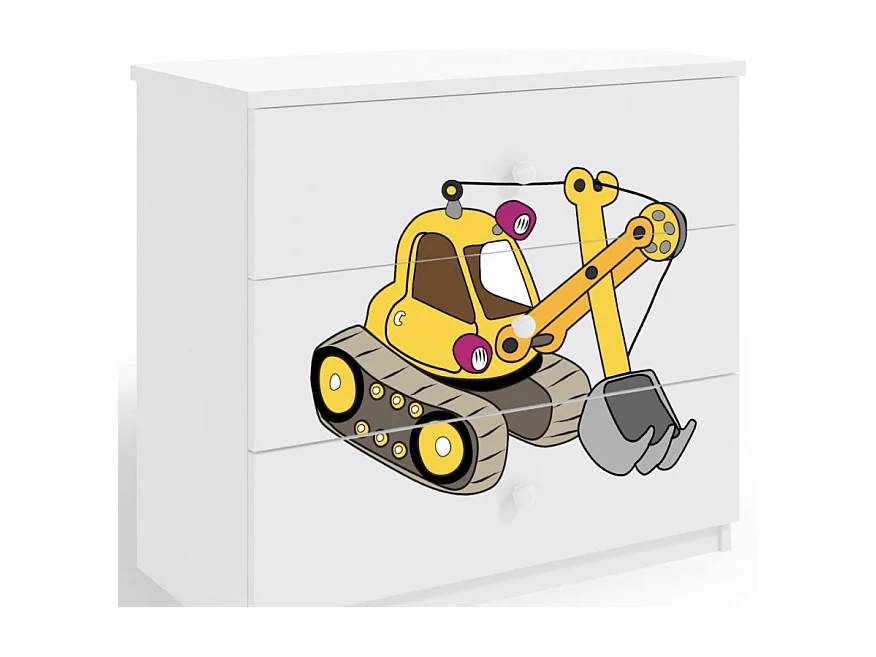 Commode enfant blanche version grue 80cm