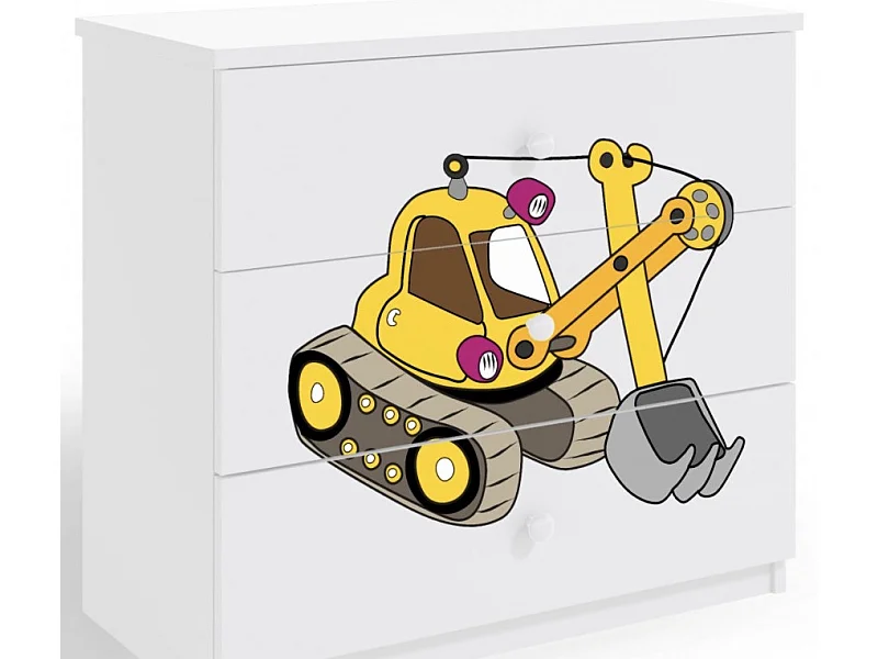 Commode enfant blanche version grue 80cm