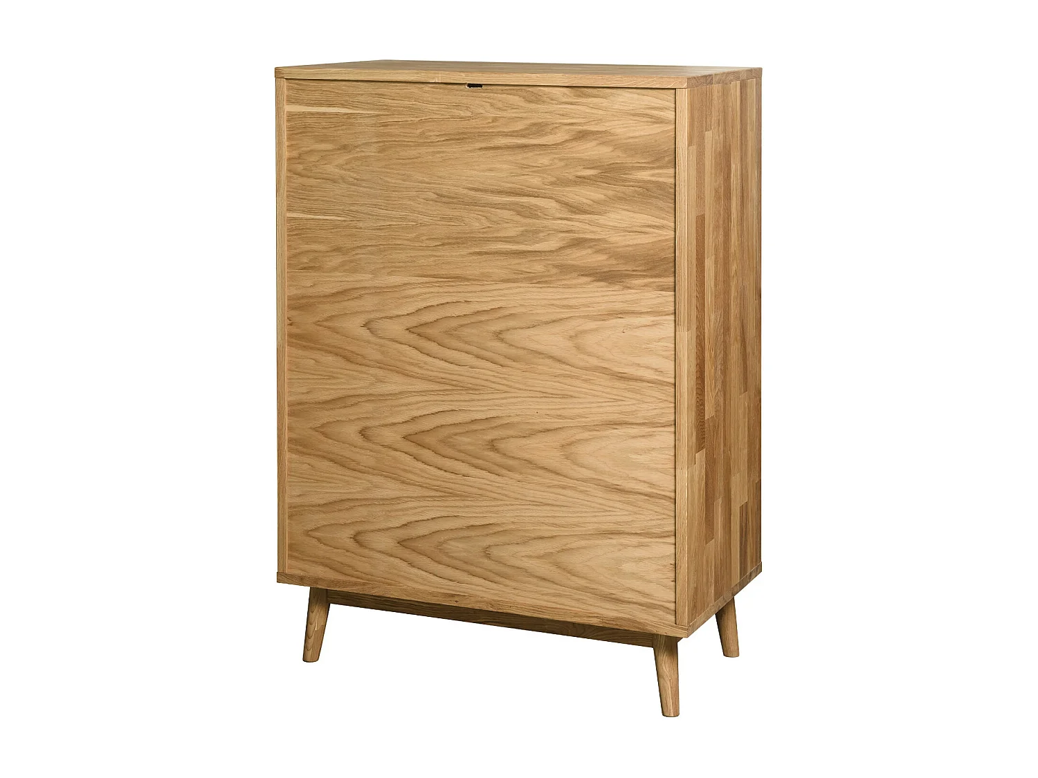 Cómoda Kundy madera maciza de roble 2 puertas 2 cajones 80 cm