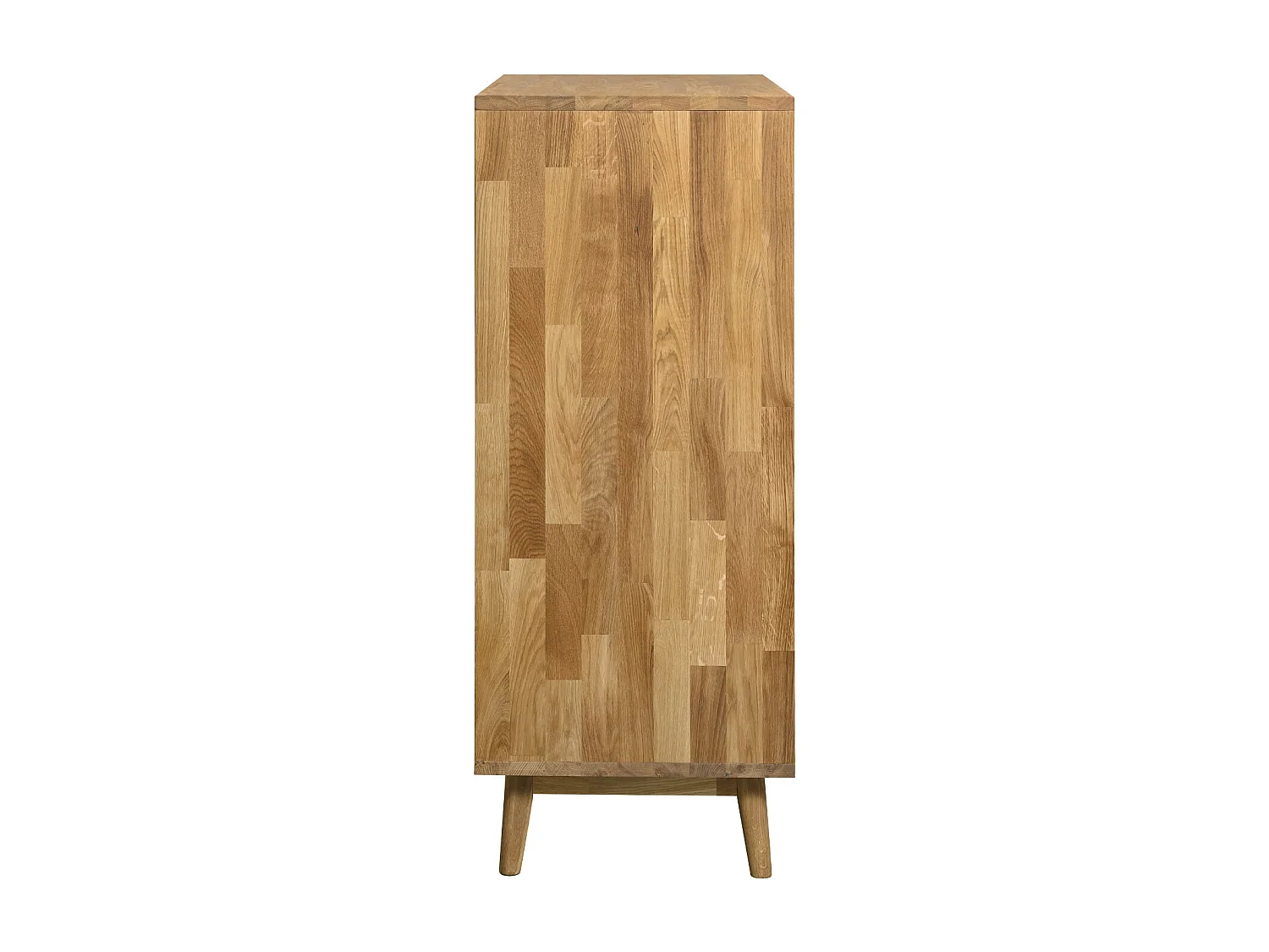 Cómoda Kundy madera maciza de roble 2 puertas 2 cajones 80 cm