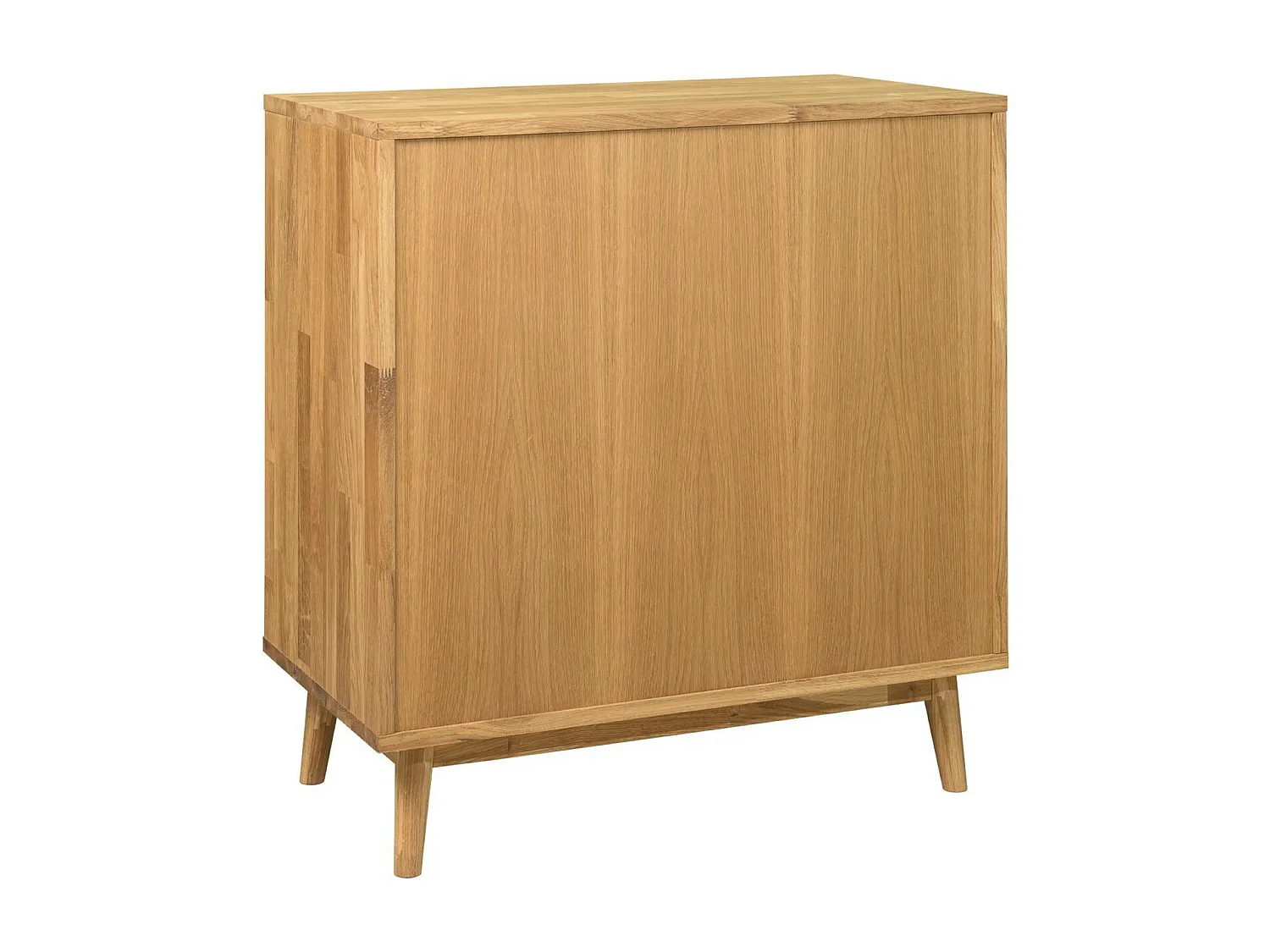 Commode en bois de chêne massif 4 tiroirs Kundy 80cm
