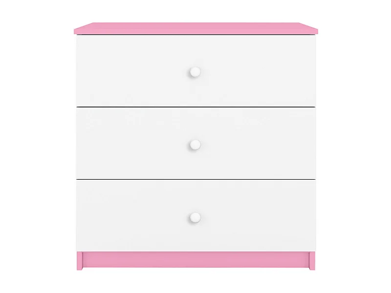 Drimy roze en witte kinderladekast 80 cm