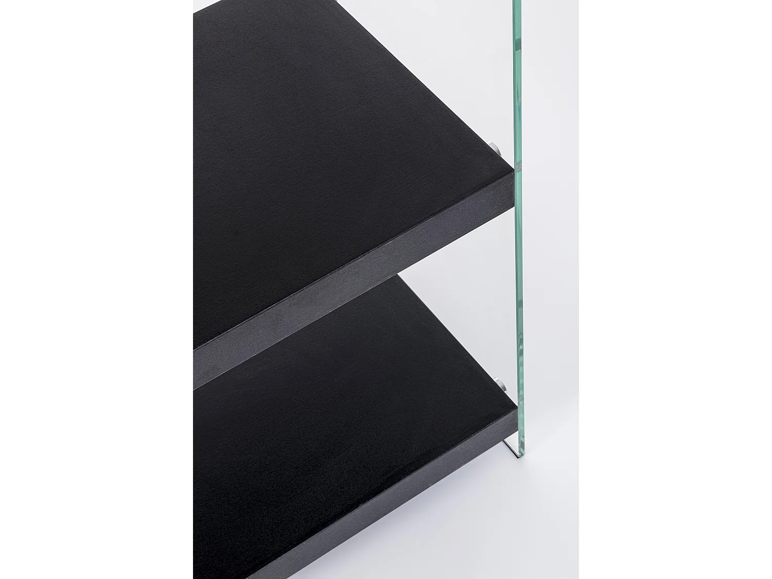 Etagère en MDF et verre trempé 4 niveaux Lina - Lot de 2