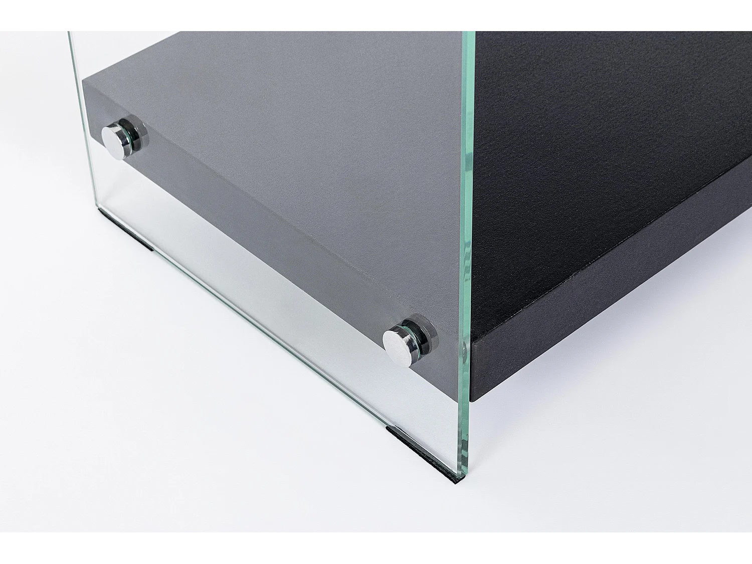 Lina 4-laags plank van MDF en gehard glas - Set van 2