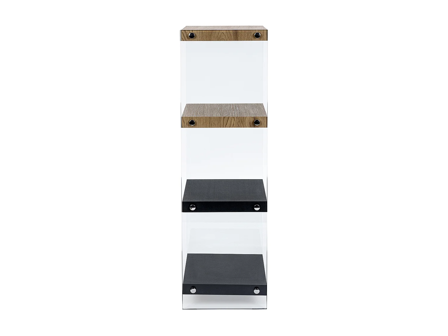 Lina 4-laags plank van MDF en gehard glas - Set van 2