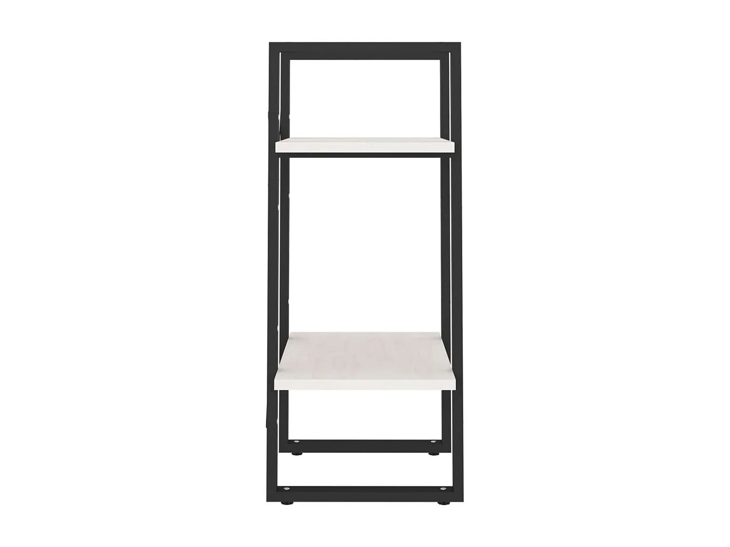 Bibliothèque à 2 niveaux Blanc 40x30x70 Bois de pin massif