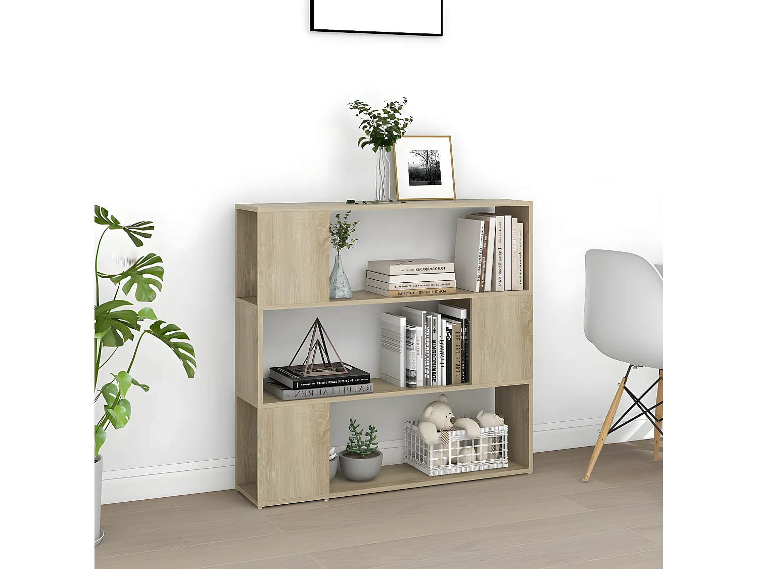 Bibliothèque-Séparateur de pièce Chêne sonoma 100x24x94