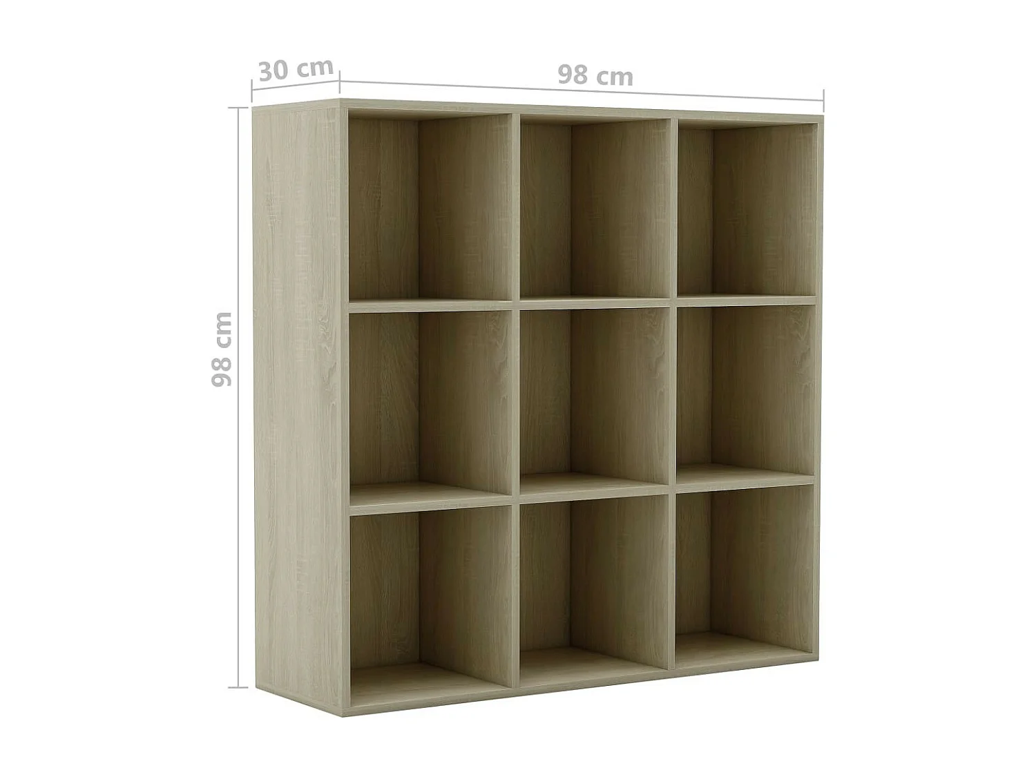 Bibliothèque Chêne sonoma 98x30x98