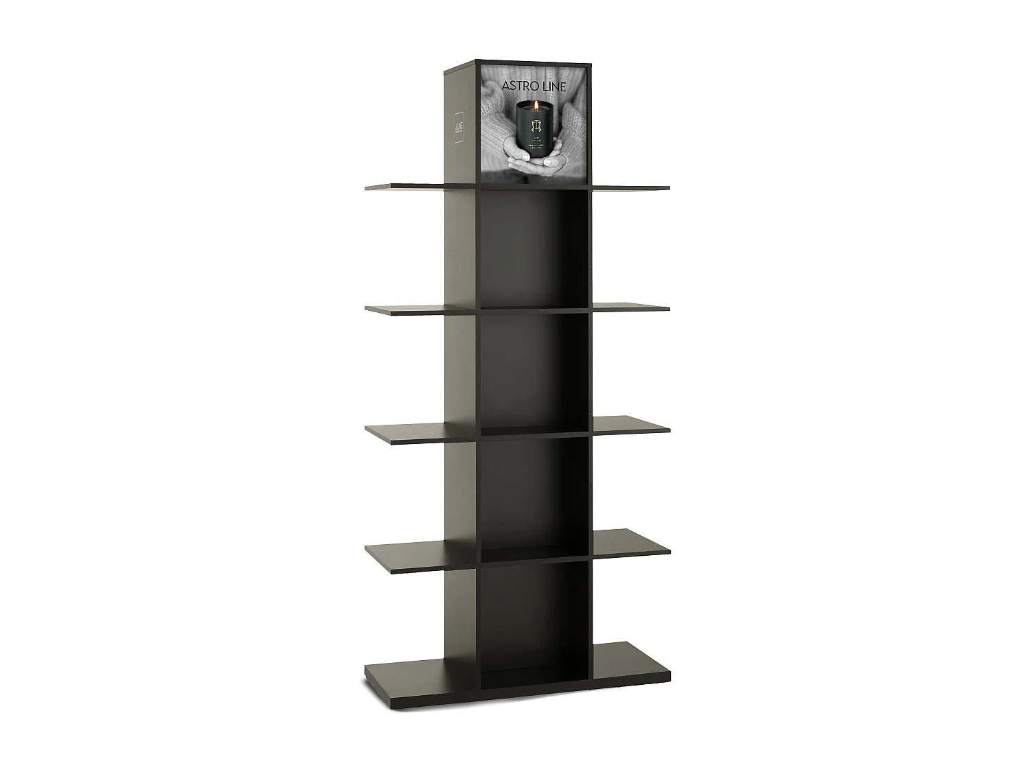 Etagère bois noir Sissy L 100cm