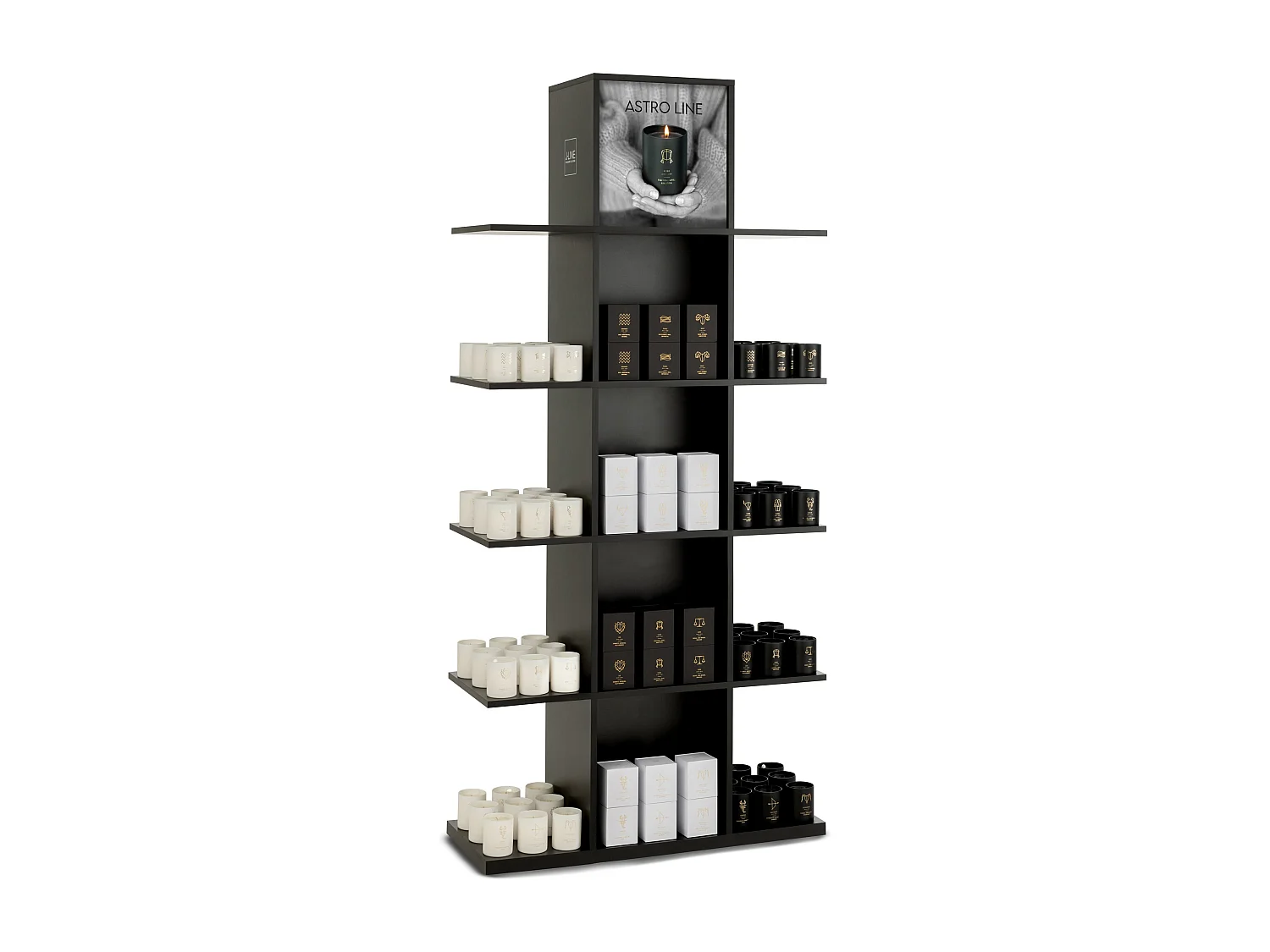 Etagère bois noir Sissy L 100cm