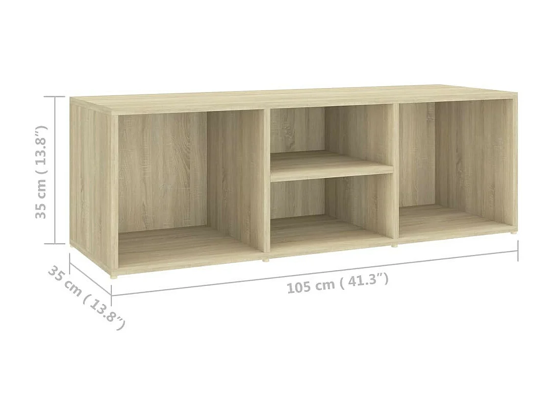 Meuble bas de rangement Chêne sonoma 105x35x35