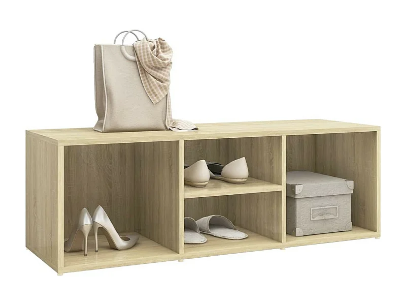 Meuble bas de rangement Chêne sonoma 105x35x35