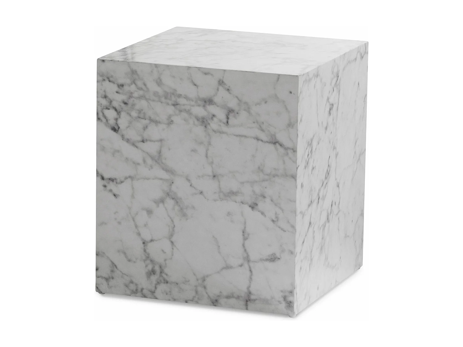 Table Basse Aspect Marbre 40 cm Table de Salon Carrée Moderne Brilliant