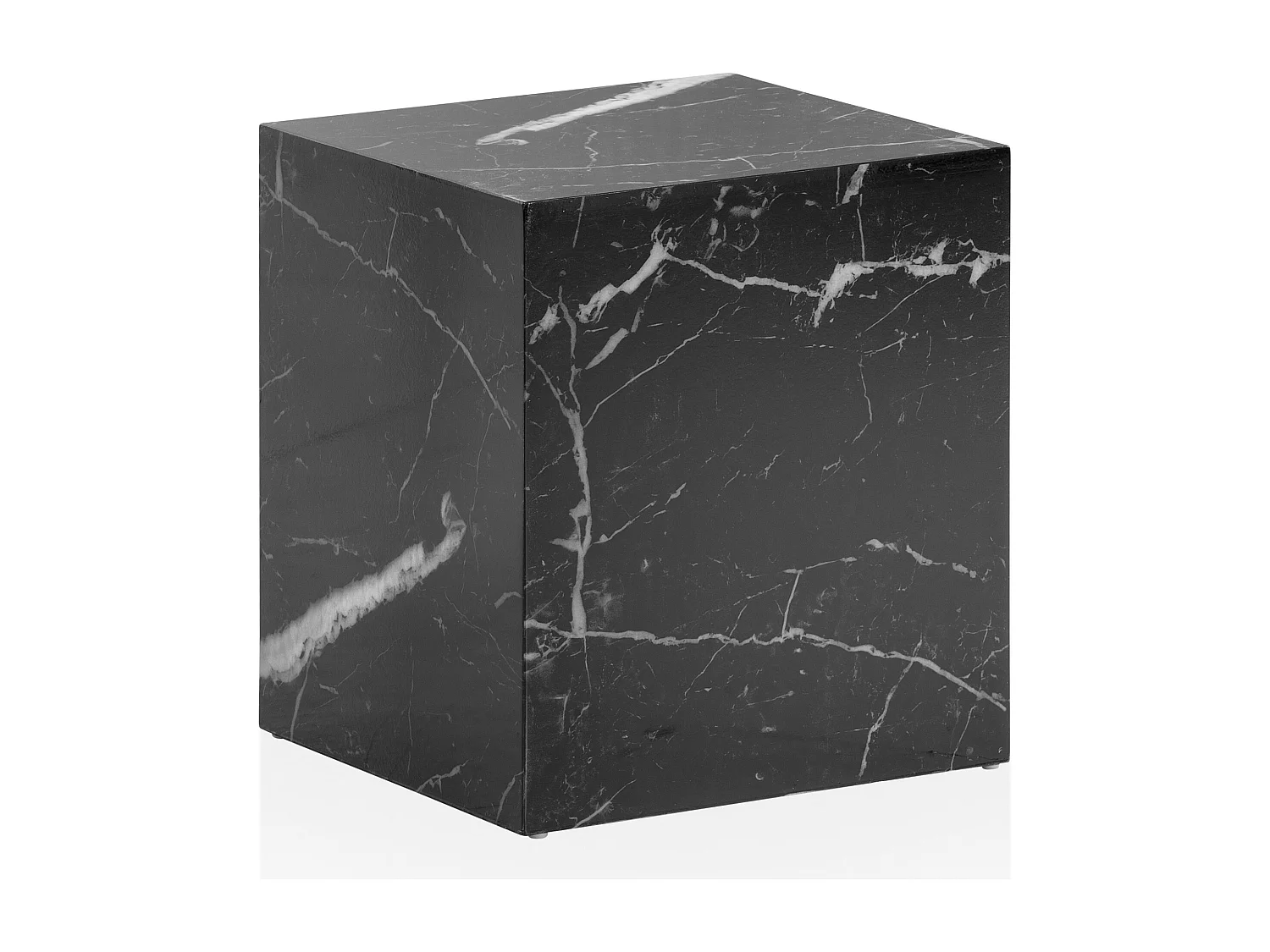 Table Basse Aspect Marbre 40 cm Table de Salon Carrée Moderne Brilliant