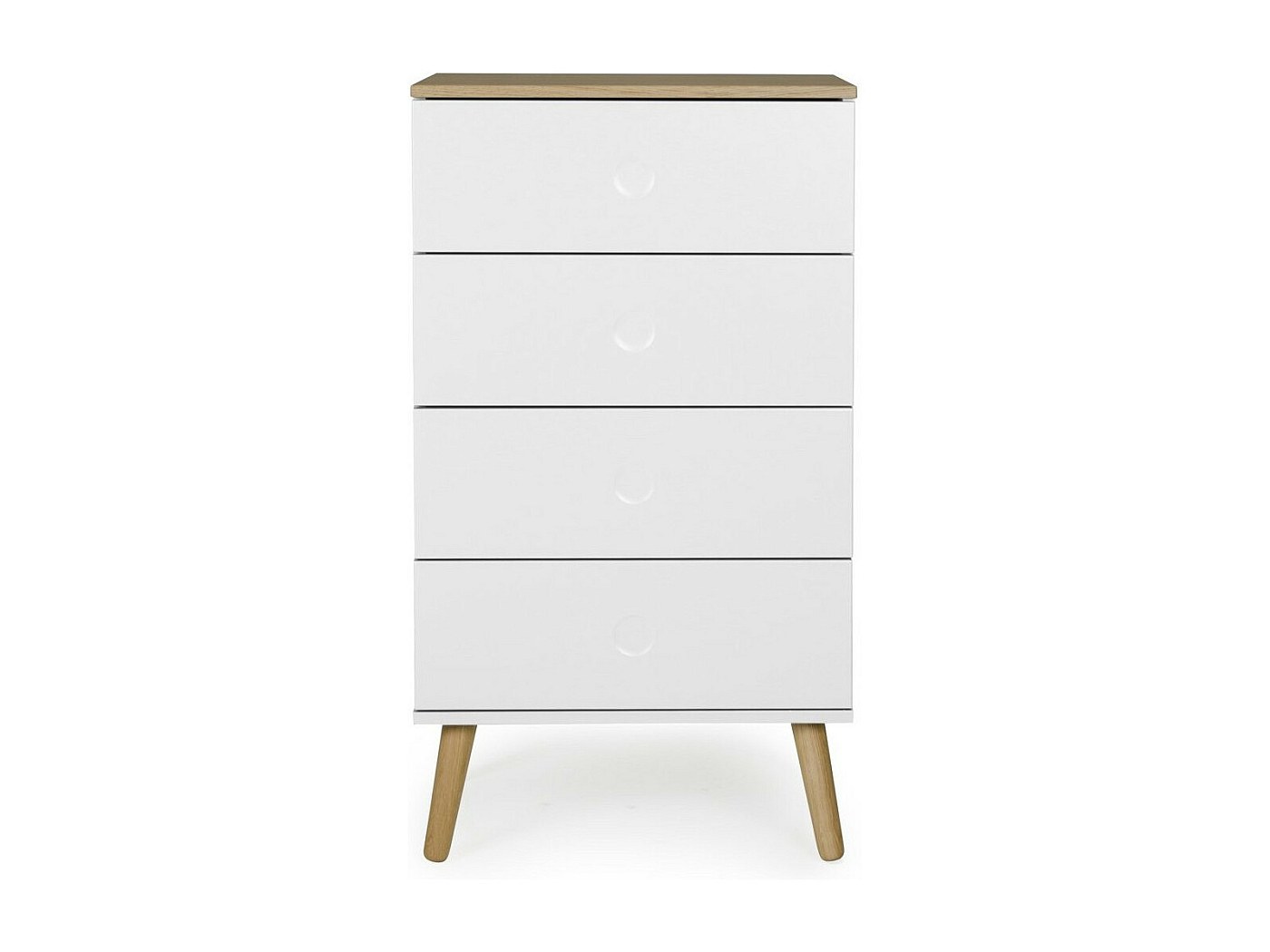 Chiffonnier 4 Tiroirs En Bambou Levia - 130cm - Naturel - Neuf