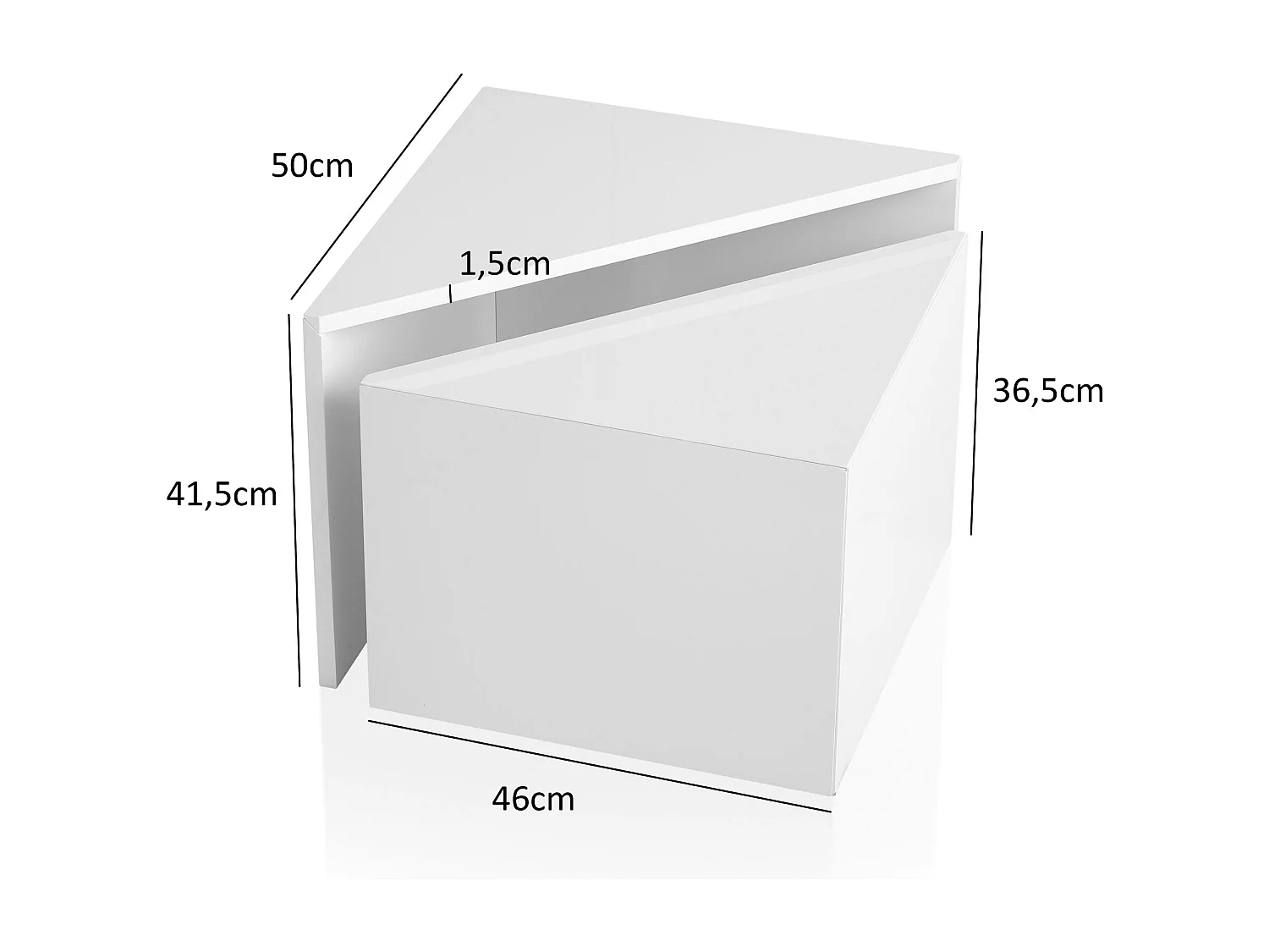 Tables Gigognes MONOBLOC Blanc Table d'appoint Basse Moderne Lot de 2