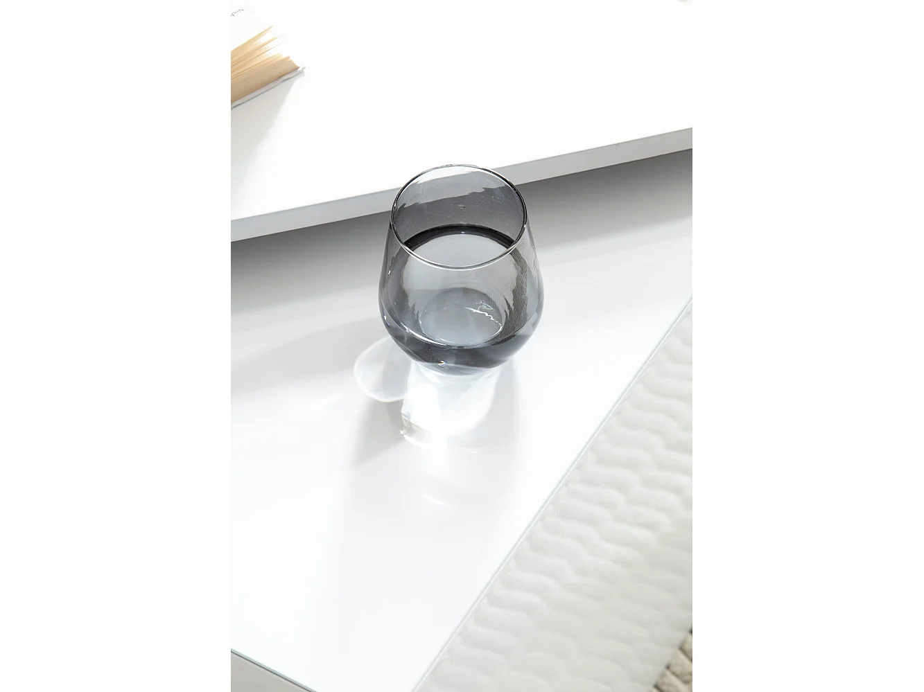 Tables Gigognes MONOBLOC Blanc Table d'appoint Basse Moderne Lot de 2