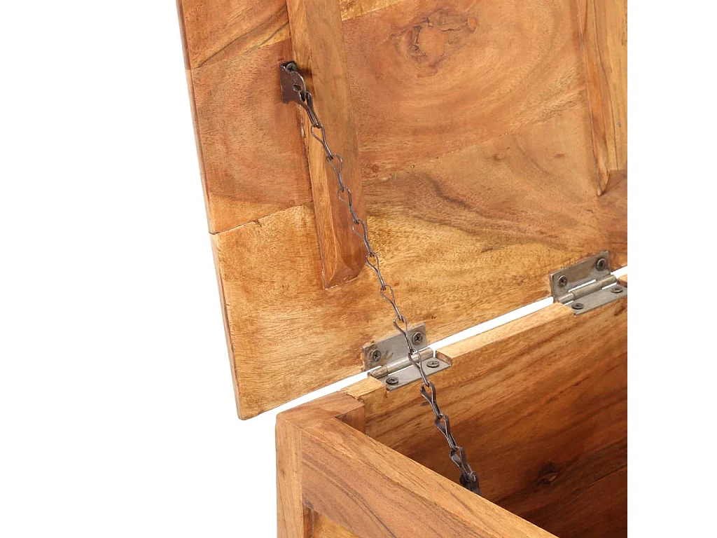 Coffre 40x40x40 Bois d'acacia solide 7