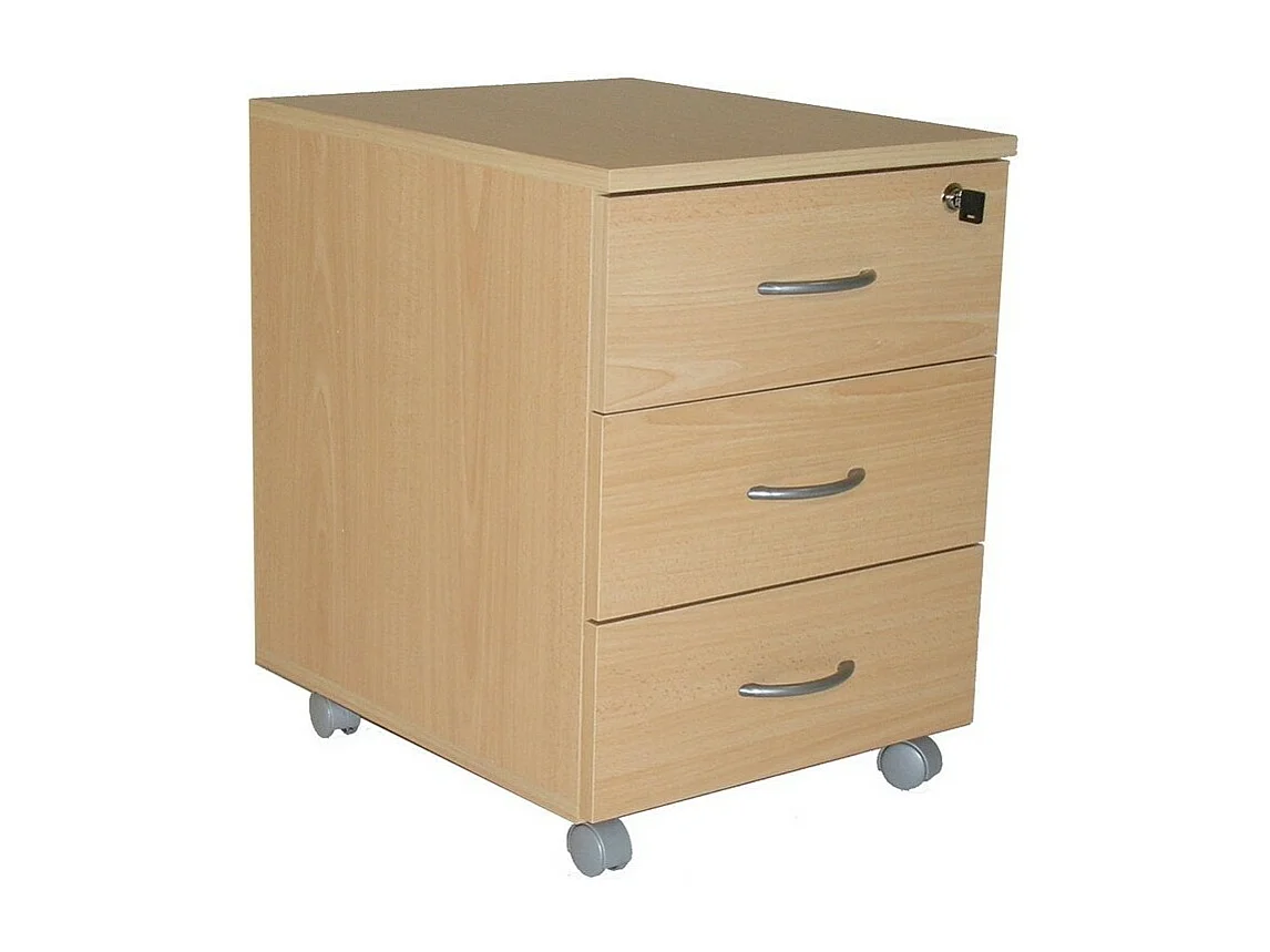 Caisson de bureau 3 tiroirs hêtre naturel Winch