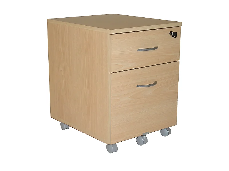 Caisson de bureau 2 tiroirs hêtre naturel Winch